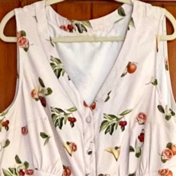 vintage Cherry Dress ~Sleeveless ~2x~Fit & Flare~Wayward Fancies - Picture 9 of 9